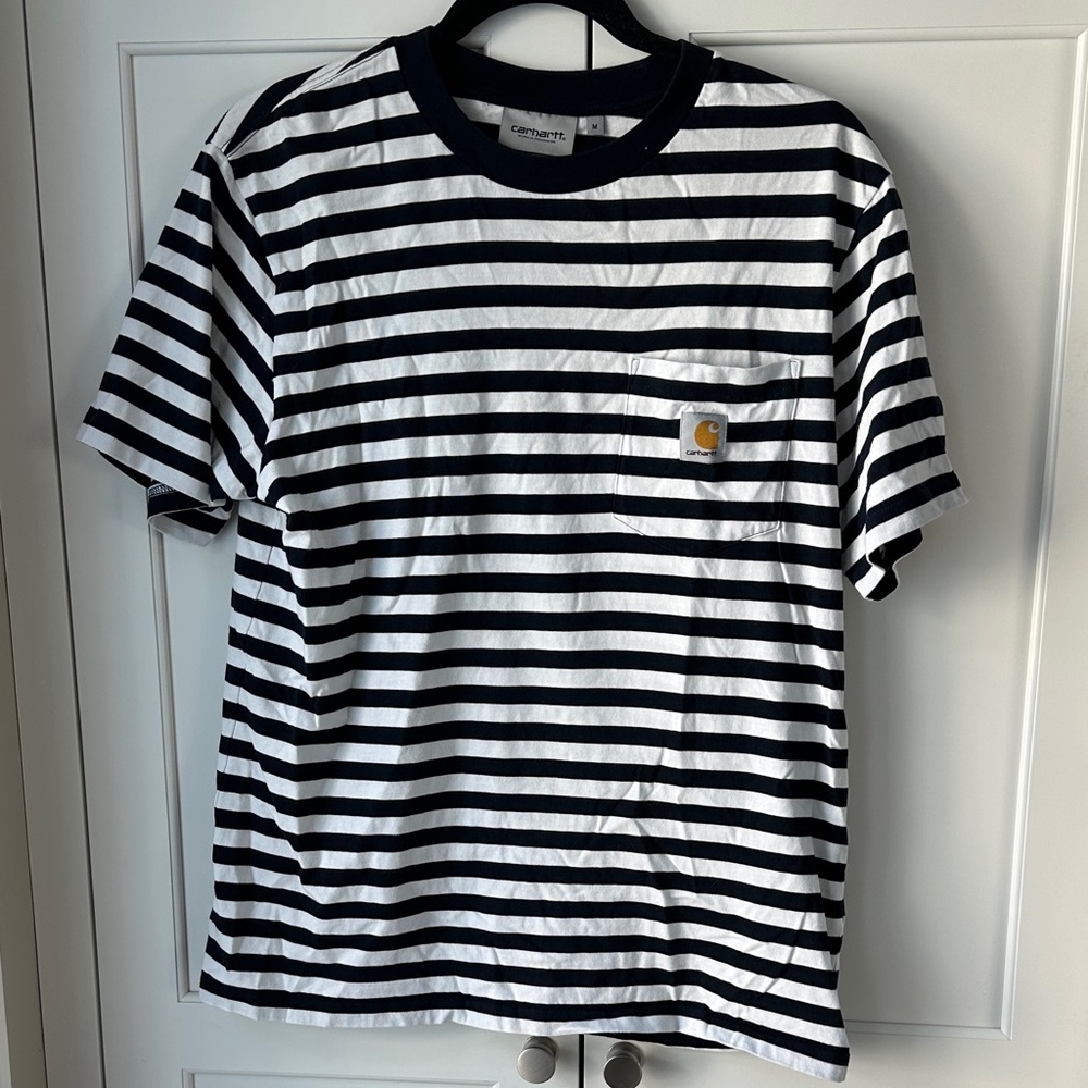 Carhartt Black and White Striped Tee